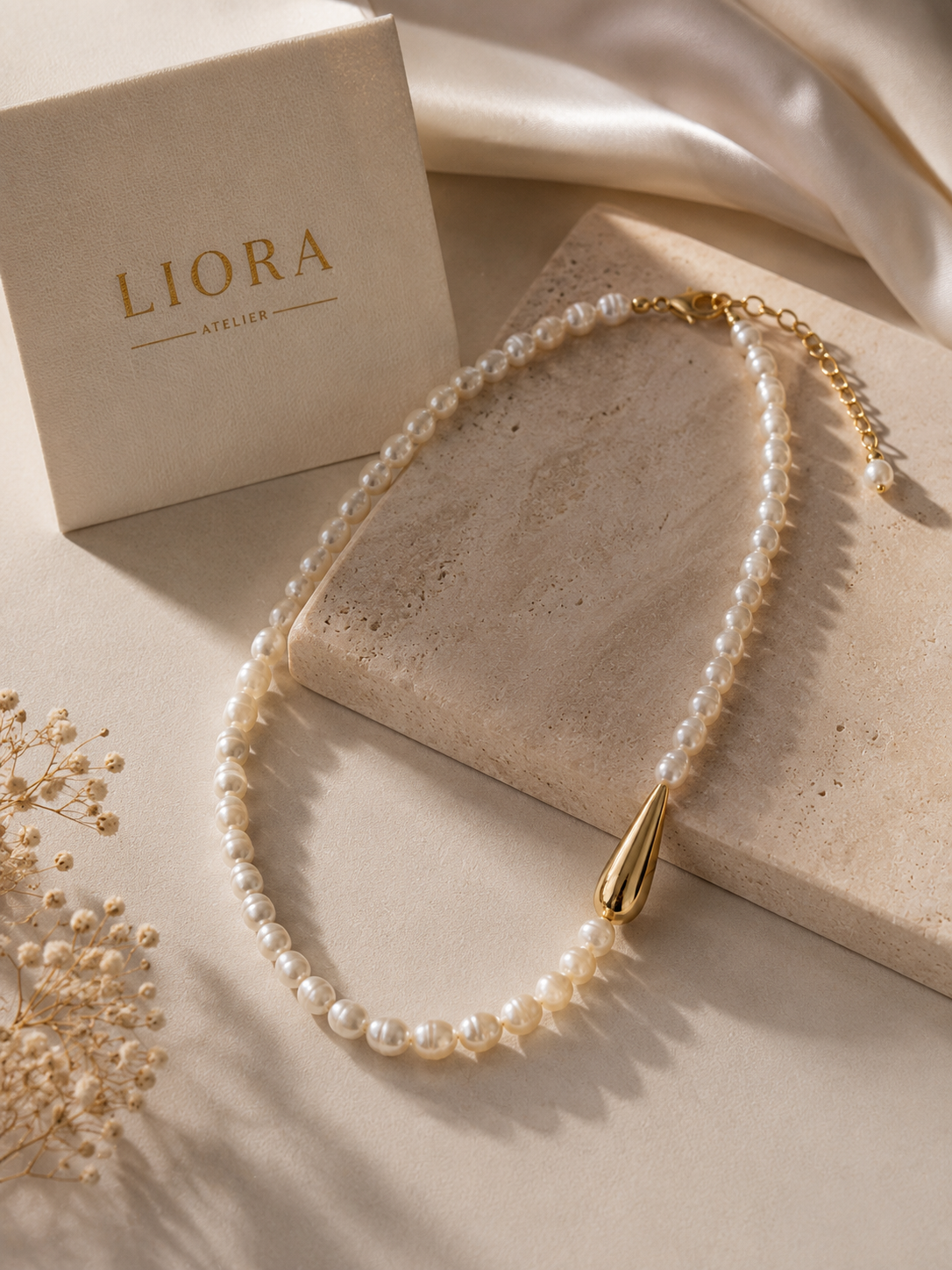 Pearl Drop İnci Kolye | Liora Atelier