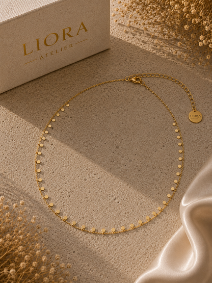 Stella Drops Altın Ton Zincir Kolye | Liora Atelier