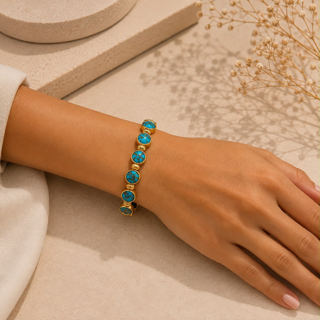 Turquoise Royale Kelepçe | Liora Atelier