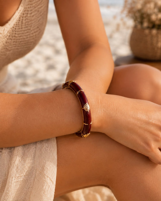 Noa Blanc Bordo Bileklik | Liora Atelier